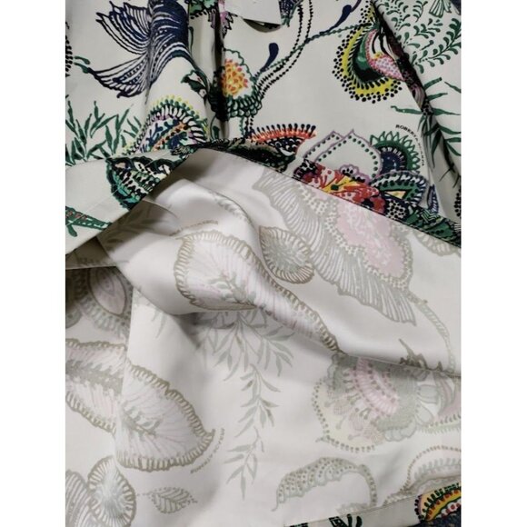 NWT Roberta Scarpa Whimsical Paisley Floral Elastic Waist Pleated Skirt Size 2 - Picture 7 of 16